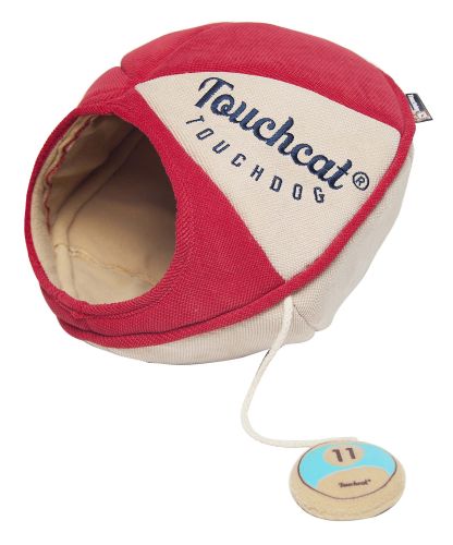 Touchcat Saucer Oval Collapsible Walk-Through Pet Cat Bed House With Play Active Toy