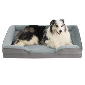 Pet Dog Bed Soft Warm Plush Puppy Cat Bed Cozy Nest Sofa Non-Slip Bed Cushion Mat Removable Washable Cover Waterproof Lining For Small Medium Dog (size: l)
